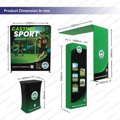 10x10ft Custom Portable Aluminum Tool Free Easy Setup Arch Shelf Trade Show Booth Exhibition Display