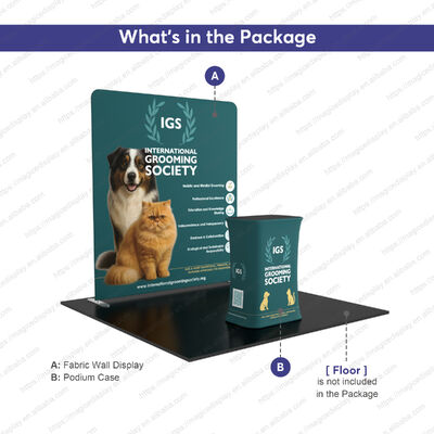 Portable 10x10ft Aluminum Tube Tension Fabric Advertising Promotion Trade Show Equipment Booth