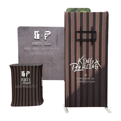 Customized Portable Advertising Exhibition Tension Fabric Banner Backdrop Trade Show Display Booth