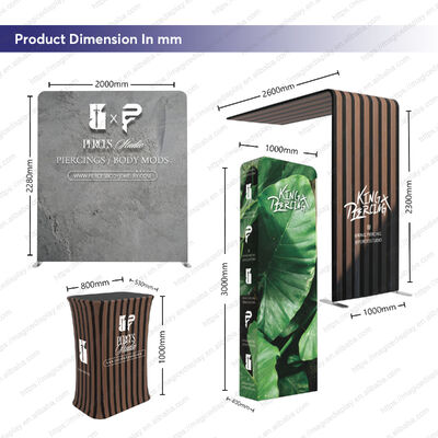 Customized Portable Advertising Exhibition Tension Fabric Banner Backdrop Trade Show Display Booth