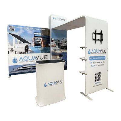 Custom Portable Trade Show Booth Display 10x10FT Heavy Duty Aluminum Alloy Tension Fabric Backdrop