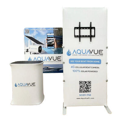 Custom Portable Trade Show Booth Display 10x10FT Heavy Duty Aluminum Alloy Tension Fabric Backdrop