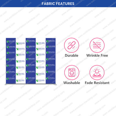 Exhibition Custom Logo Aluminum Tube Stand Banner Backdrop Durable Straight Tension Fabric Backdrop Display