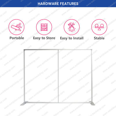 Custom Media Wall Backdrop Banners Stretch Tension Fabric Backdrop Trade Show Banner Display