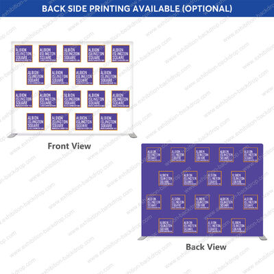 Custom Media Wall Backdrop Banners Stretch Tension Fabric Backdrop Trade Show Banner Display
