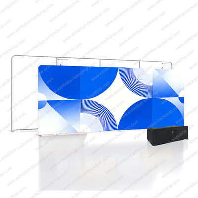 Durable 20ft Aluminum Tube Stand Custom Tension Fabric Backdrop Display Pillowcase  Backdrop Display For Trade Show Booth
