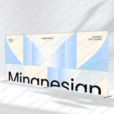 Straight Tension Fabric Backdrop Display Portable Aluminum Tube Fabric Exhibition Stands For Trade Show