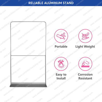 Aluminum Tube Tension Fabric Display Stand For Trade Show Exhibition Expo Portable Trade Show Fabric Display