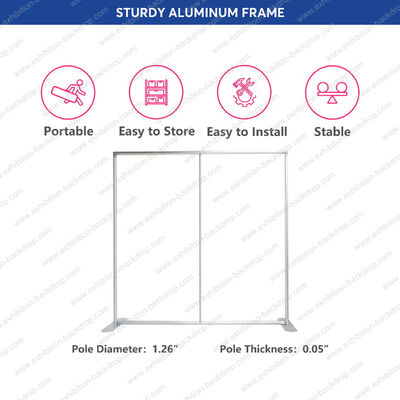 Tension Fabric Backdrop Display Pillow Case Backdrop With Stand Custom Business Marketing Banner