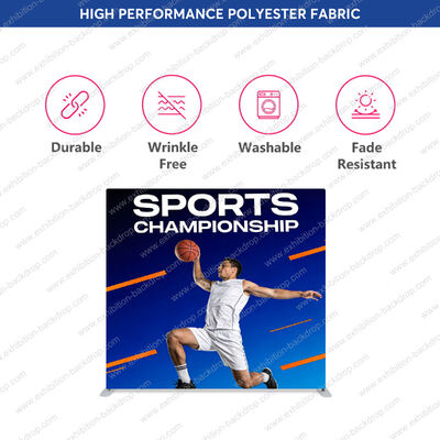 Custom Tension Fabric Display Backdrop Pillow Cover Backdrop With Stand Custom Business Marketing Banner