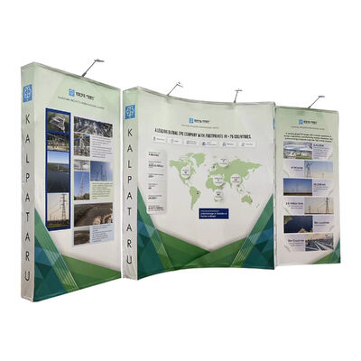 Trade Show Booth Portable 10x20ft Pop Up Display Backdrop Banner Stand Exhibition Counter Lightweight Durable with Customizable Graphics