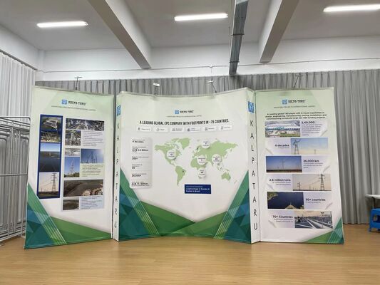 Trade Show Booth Portable 10x20ft Pop Up Display Backdrop Banner Stand Exhibition Counter Lightweight Durable with Customizable Graphics