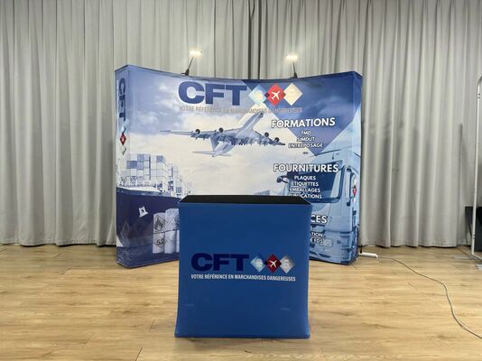 Trade Show Booth Offering Professional Exhibition Setup with Integrated LED Lighting and TV Mount for Effective Presentation