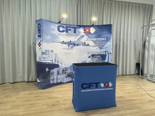 Trade Show Booth Offering Professional Exhibition Setup with Integrated LED Lighting and TV Mount for Effective Presentation