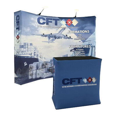 Trade Show Booth Offering Professional Exhibition Setup with Integrated LED Lighting and TV Mount for Effective Presentation