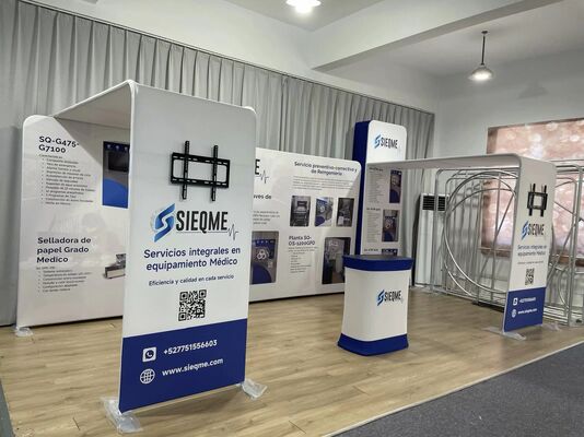 6x3m Trade Show Booth Portable Straight Wall Tension Fabric Display Kit Ideal for Exhibitions Show Display