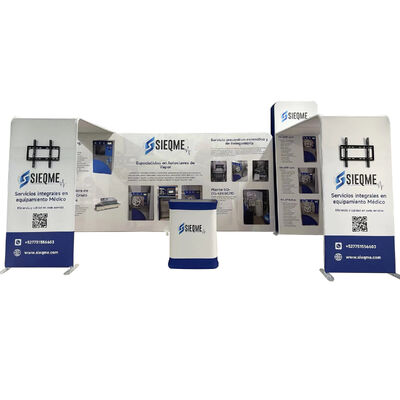 6x3m Trade Show Booth Portable Straight Wall Tension Fabric Display Kit Ideal for Exhibitions Show Display