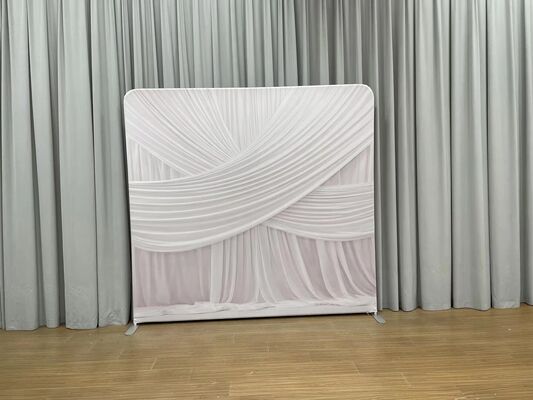 8x8ft Pillowcase Backdrop Pink CurtainsPrint Wrinkle Resistant Stretch Fabric for Event Exhibitors and Trade Shows