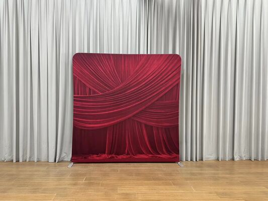 8x8ft Pillowcase Backdrop Pink CurtainsPrint Wrinkle Resistant Stretch Fabric for Event Exhibitors and Trade Shows