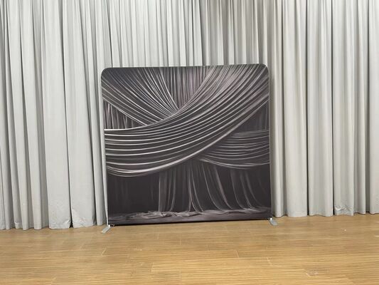 8x8ft Pillowcase Backdrop Pink CurtainsPrint Wrinkle Resistant Stretch Fabric for Event Exhibitors and Trade Shows