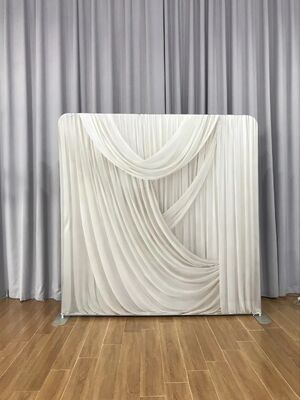 8x8ft Foldable Pillowcase Backdrop Pink Curtains Print Wrinkle Resistant Waterproof Stretch Fabric for Event Exhibitors Trade