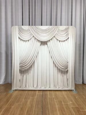 8X8ft Direct Sale Tension Fabric Banner Custom Photo Booth Backdrops Stand with Double Sided Printing Background