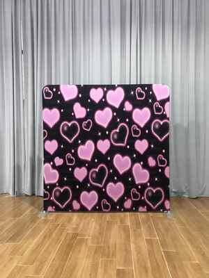 Pillow Case Backdrop Photo Booth Backdrop Stretch Tension Banner/ 360 Photo Backdrop Stand with Popular Designs