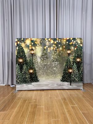 10x8ft Tension Fabirc Pilow Backdrops Double side cover come with Stand