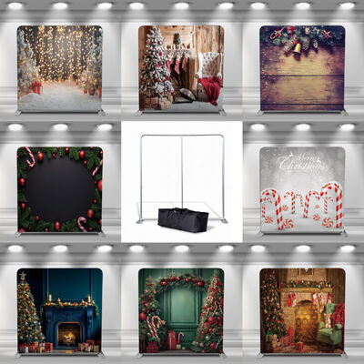 8×8ft and 7.6×7.6ft Christmas-Themed Backdrops for Parties & Events