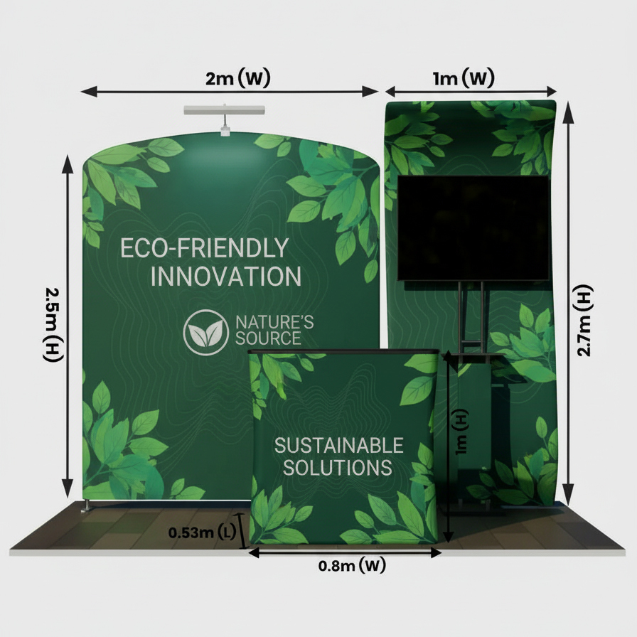 Modular Booth Systems 10X10FT Modular Trade Show Booth System For Reusable Displays