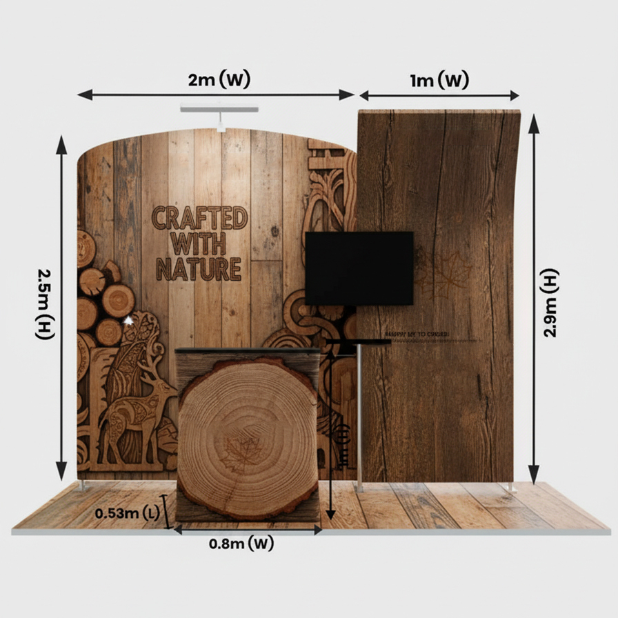 Trade Show Booth Modular Booth Frame System Tension Fabric Graphics