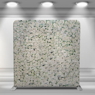 Flower Flora Rose Pillow Case Photo Booth Straight Backdrop Wall Pillow Cover Backdrop With Stand For Birthday Wedding Baby Shower Party