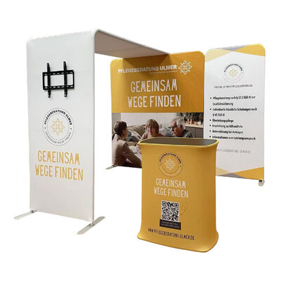10x10ft Portable Trade Show Booth Aluminum Exhibition Stands Tool Free Custom Printed Advertising Backdrop